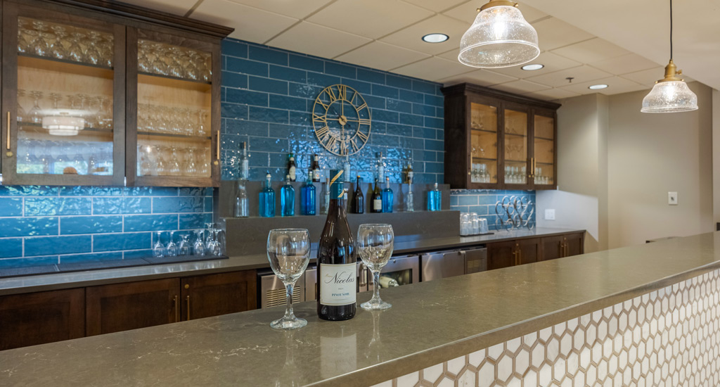 Laurel Circle clubhouse interior bar